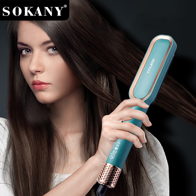 Sokany Hair Straightener , Green - SK-1008