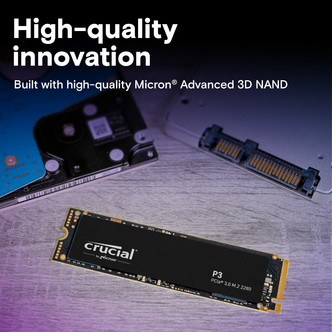 Crucial P3 Internal SSD , 1 Terabyte M.2 2280 - CT1000P3SSD8