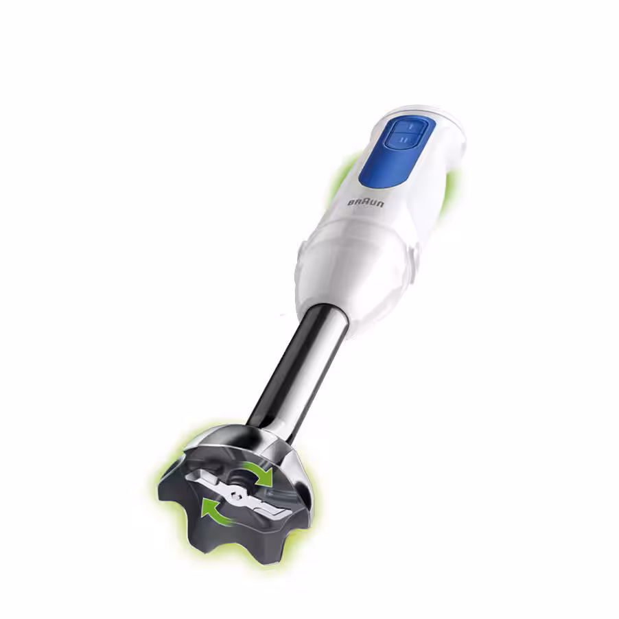 Braun MultiQuick 3 Hand Blender with Attachments 900 Watt White Blue - MQ 30202 M