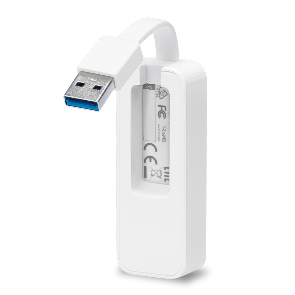 Tp-Link Wireless USB Adapter ,USB 3 & RJ45 ,White - UE300