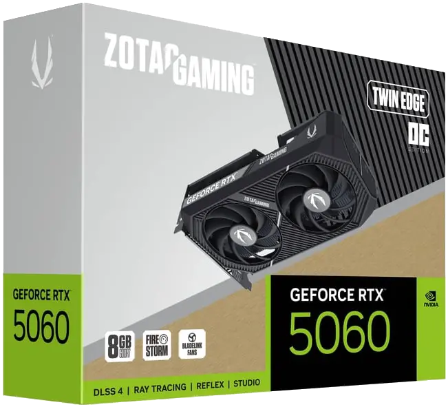 Zotac GeForce RTX 5060 Twin Edge Gaming OC Graphics Card - ZT-B50600H-10M
