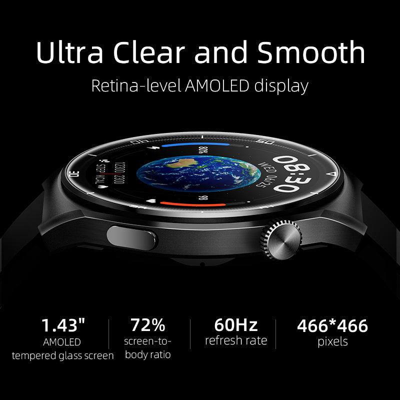 Qcy Watch GT2 Smart Watch , 1.43 Inch Black