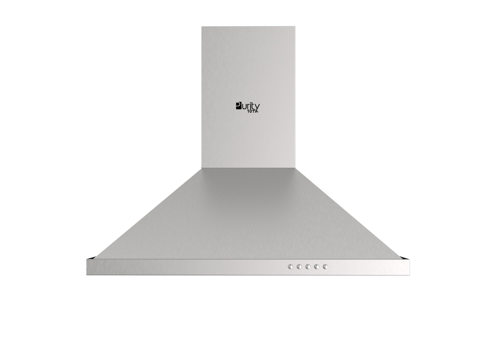 Purity ROMA X Built-In Pyramids Hood , 90 Centimeter , Silver