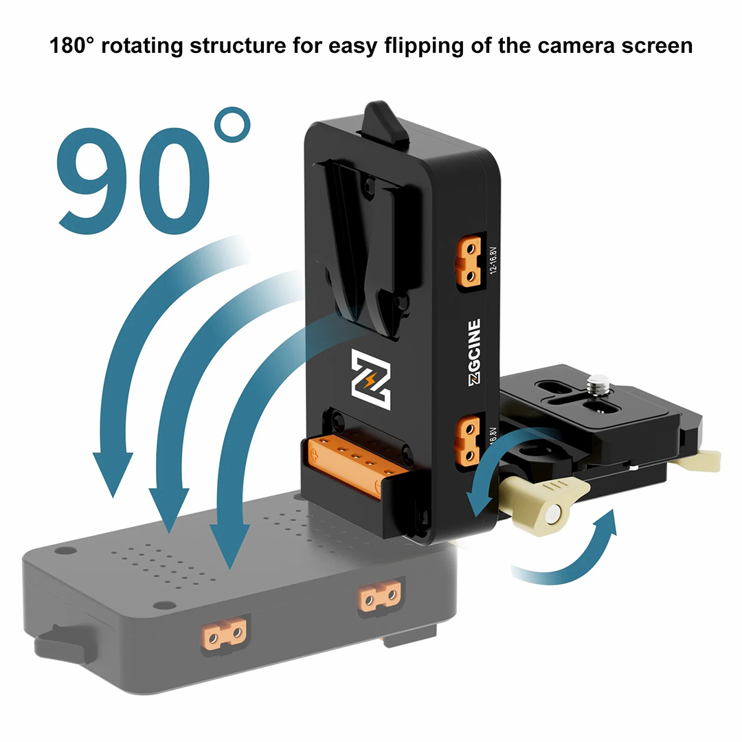 ZGCINE V-Mount Battery Plate forStandard V-Mount Batteries, Arca-Swiss Tripod Systems ,Black - VM-VP4
