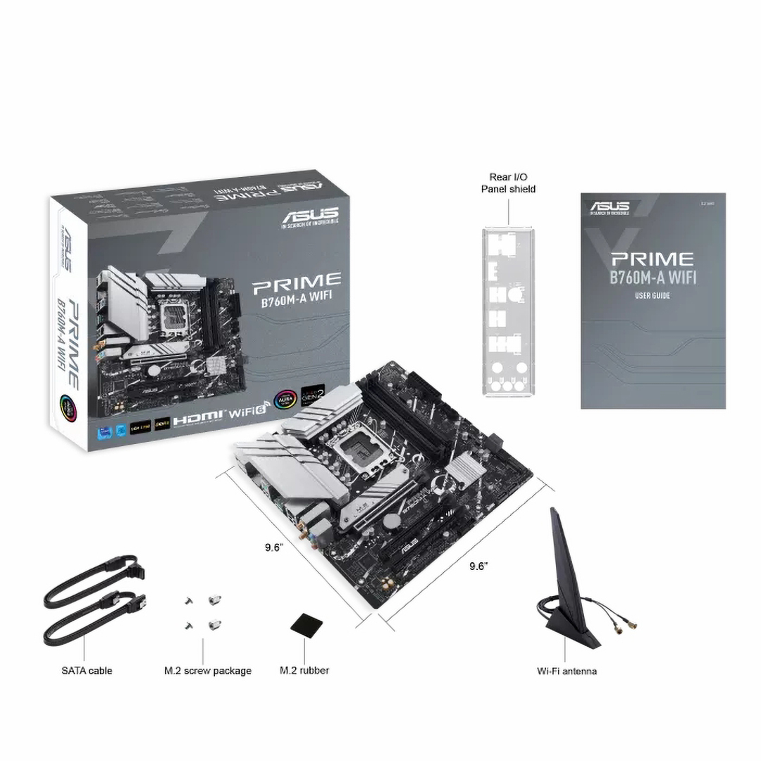ماذر بورد اسوس برايم B760M-A واي فاي ، Intel ، mATX - الوان متعددة