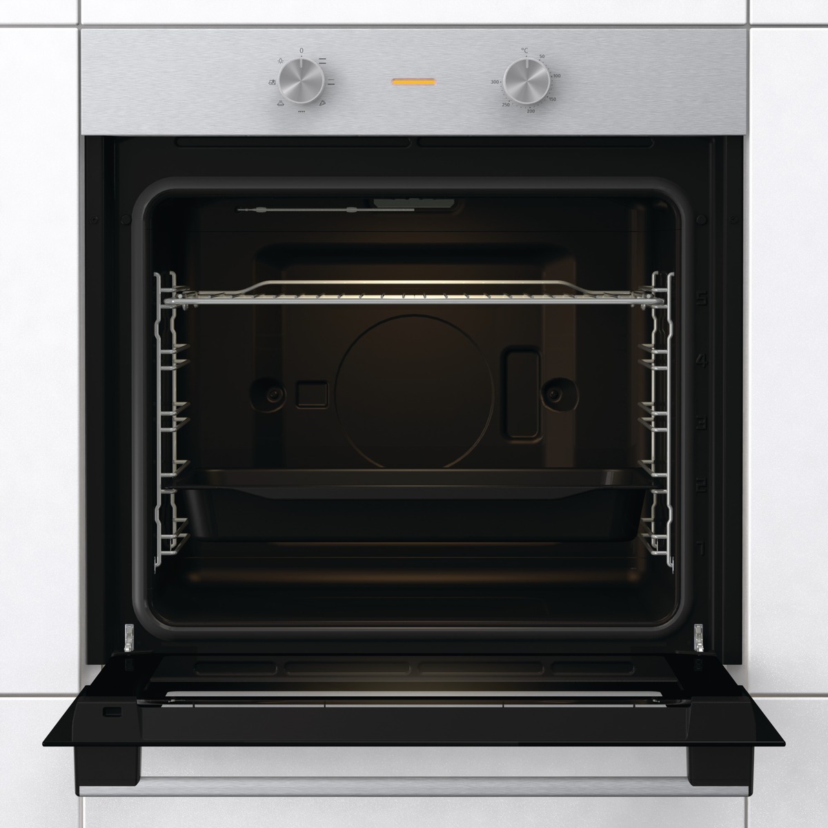 Gorenje Built-In Electric Oven with Grill , 60 Centimeter 84 Liter 3000 Watt , Black Stainless Steel - BO6712E02XK