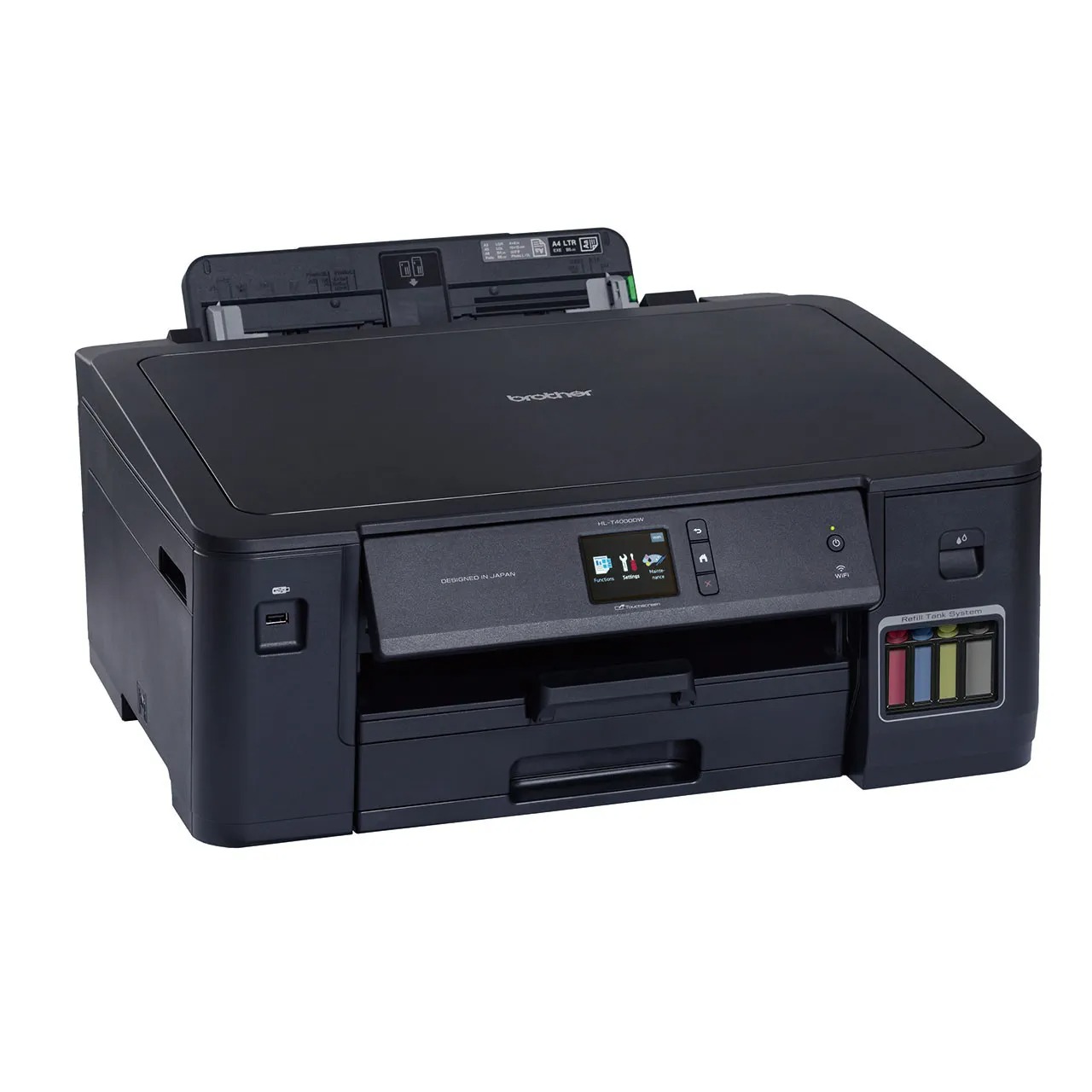 طابعة بخزان حبر لاسلكية براذر ، اسود - HL-T4000DW