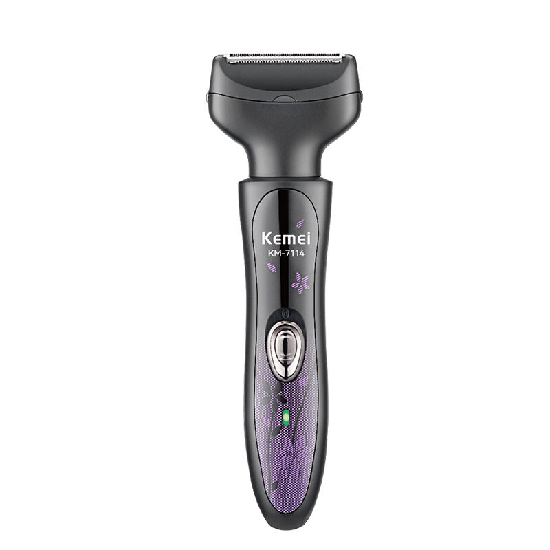 Kemei 4 in 1 Epilator with Attachments Black Purple - KM-7114
