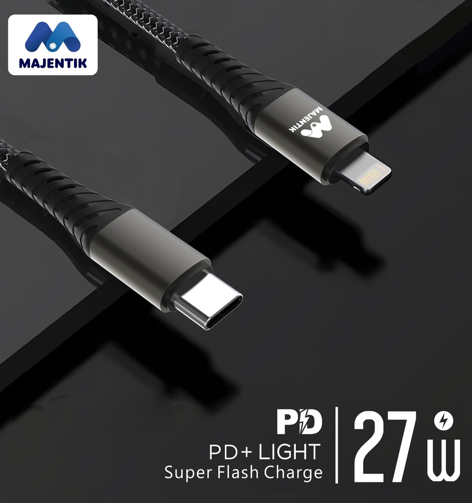 Majentik Lightning Mobile Cable 1 Meter Black - CL-001