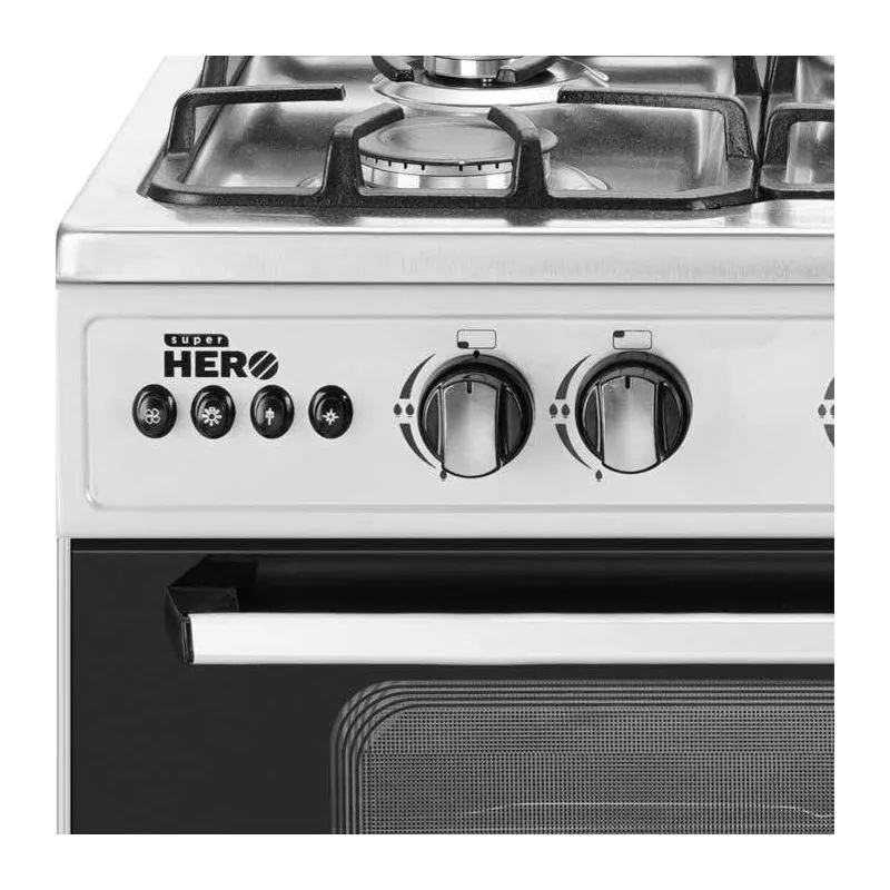 بوتاجاز غاز يونيون اير ، عدد 5 شعلة ، فضى واسود - C69SS-DC-443-IFS-A-HERO MASTER COOK