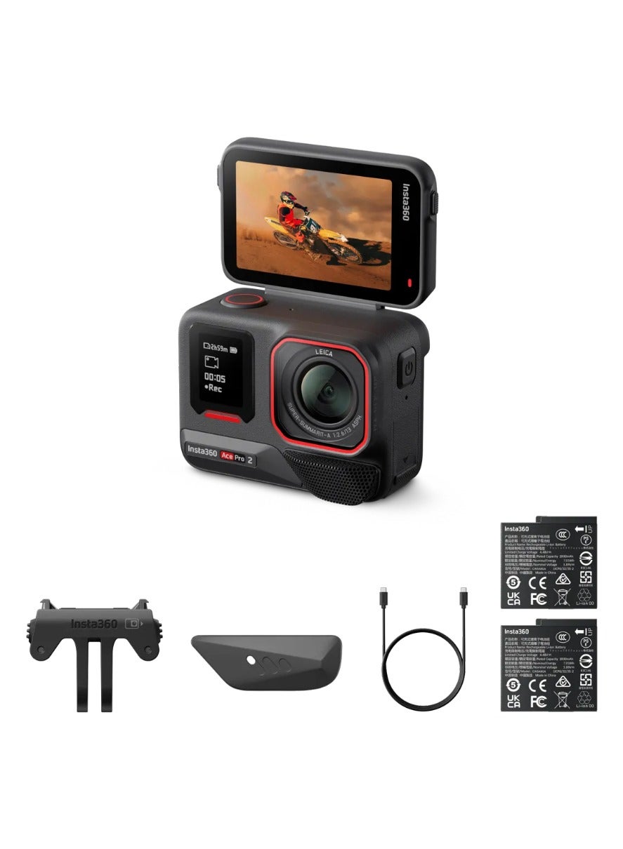 Insta360 ACE PRO 2 Action Camera Bundle , 50 megapixels , Black - ACEPRO208
