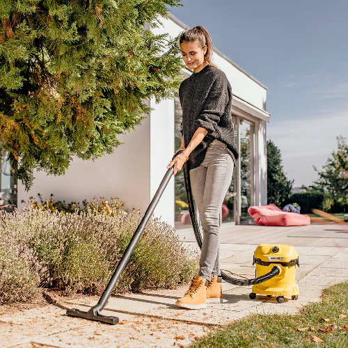 Karcher WD 2 Plus Wet and Dry Drum Vacuum Cleaner , Black Yellow
