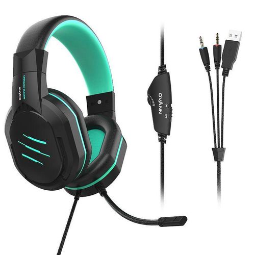 OVANN X27 Pro Wired Gaming Headset with Microphone , Black