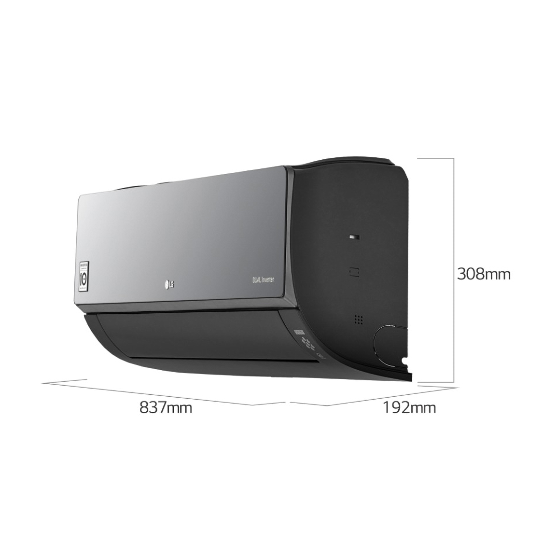 تكييف سبليت ال جي دوال كوول ، قدرة 3 حصان ،بارد وسخن ،اسود - S4-W24K2RME