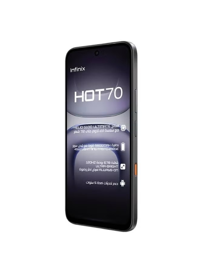 Infinix Hot 70 , 256 GB , 8 GB , 4G LTE , Dual-SIM - Night Pulse