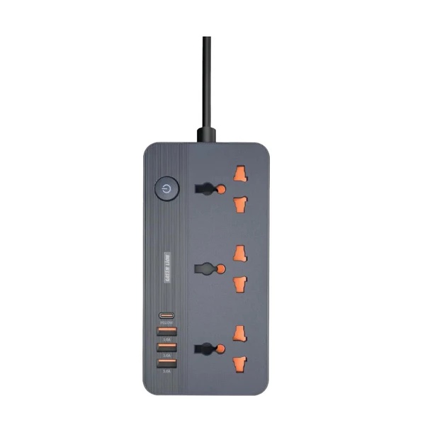 مقبس كهربائي جرين ليون GS-200 ، عدد 3منفذ USB-A, USB-C ،اسود - GNGS200PSBK
