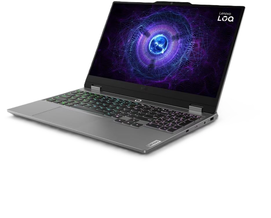 لاب توب جيمنج لينوفو LOQ 15IAX9 ، معالج انتل كور i7-13650HX 15.6 بوصة ، هارد 512 جيجا بايت SSD ، رام 16 جيجا بايت ، كارت شاشة انفيديا جي فورس RTX 3050 ،ويندوز 11 برو - رمادي لونا