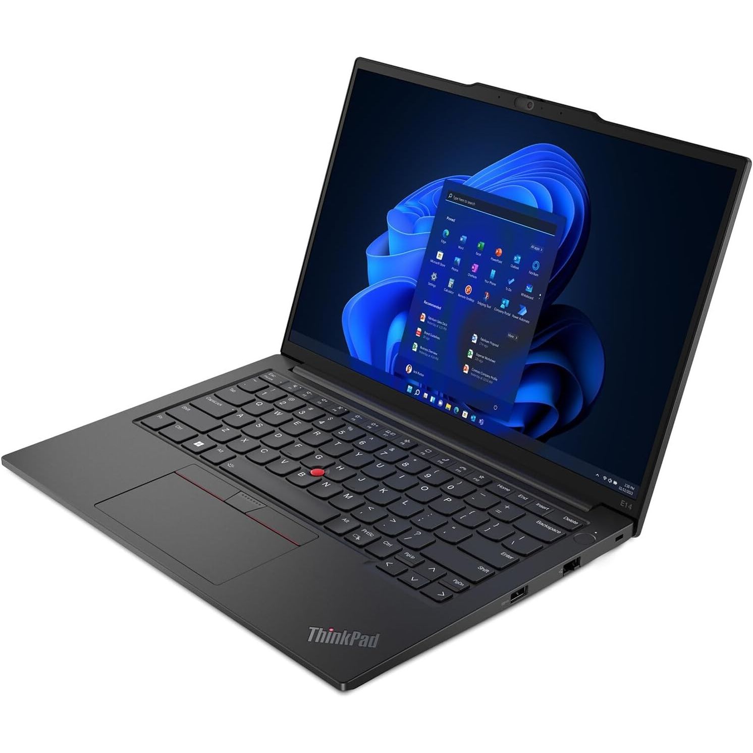 لاب توب لينوفو Thinkpad E14 Gen5 21JKCTO1WWCA1 ، معالج انتل كور i7-1355U 14 بوصة ، هارد 512 جيجا بايت SSD ، رام 24 جيجا بايت ، كارت شاشة انفيديا جي فورس MX550 ،ويندوز 11 برو - اسود