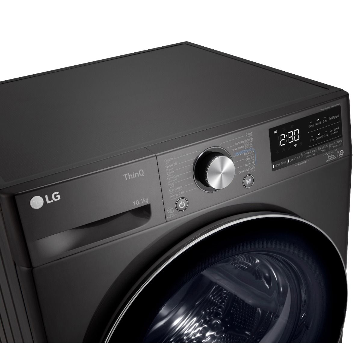 مجفف ملابس ال جي ، سعة 10.1 لتر ، اسود - RH10V9JV2W