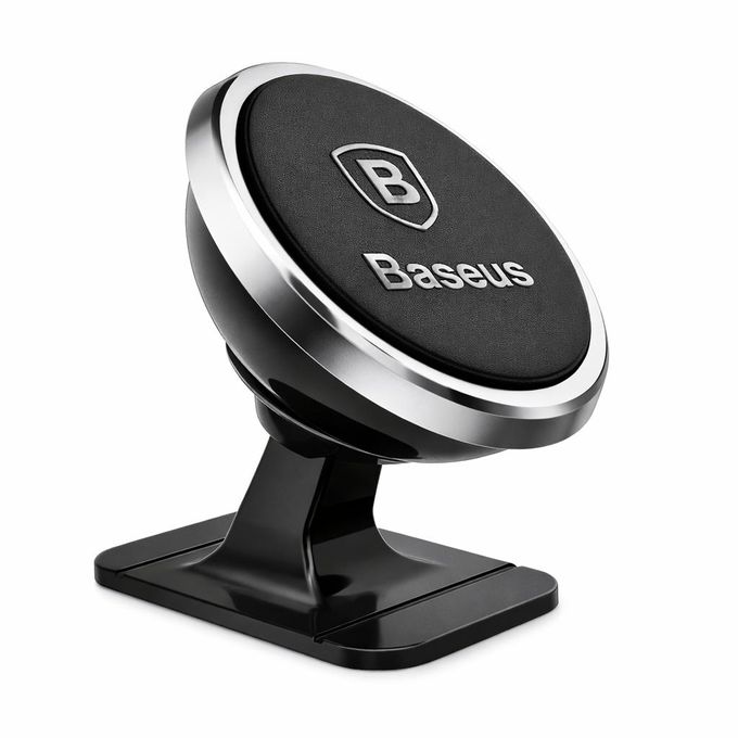 Baseus Aluminum, ABS, PC Magnetic Mobile Car Holder for SamrtPhones, MagSafe iPhones , Silver Black