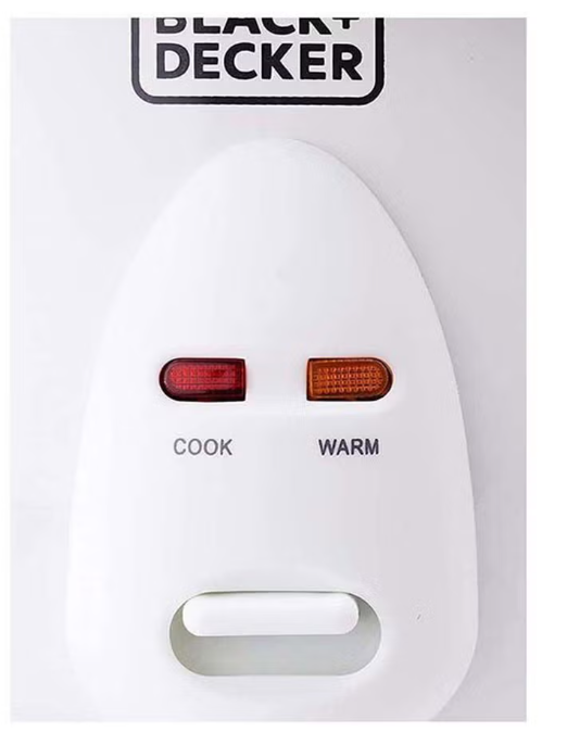 Black + Decker Rice Cooker , 0.6 Liter 350 Watt White - RC650-B5