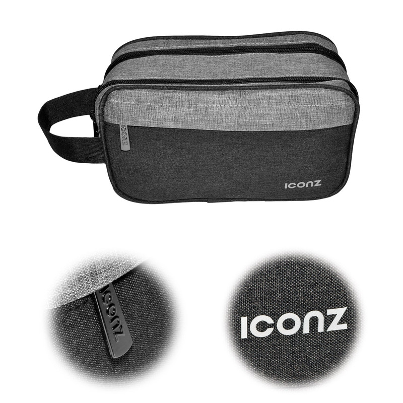 Iconz New York Dopp Bag , Black Grey - 1021