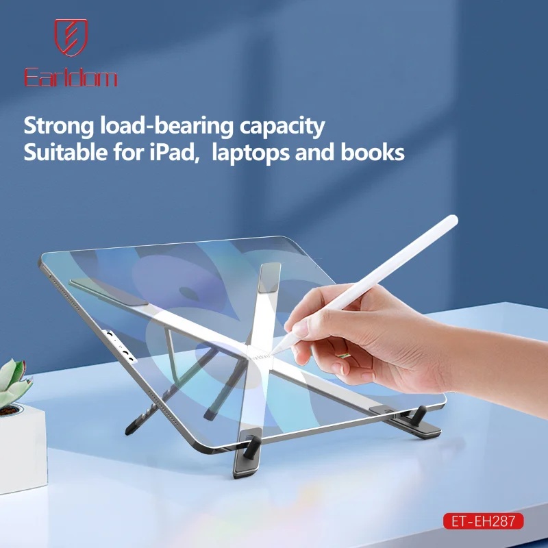 Earldom Laptop Holder for Laptops, Tablets , Silver - EH287