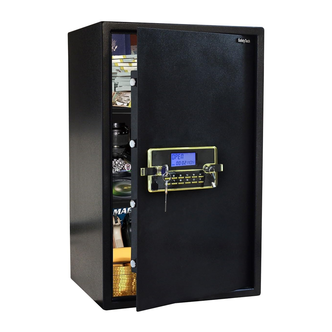 Safety Tech Digital Electronic with Keys Safe Box ,40 Liter ,Black - GN75 BLT3