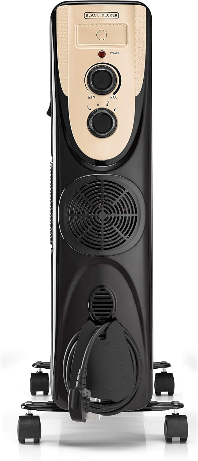 دفاية زيت بلاك اند ديكر ، 2500 وات ، اسود - OR011FD-B5