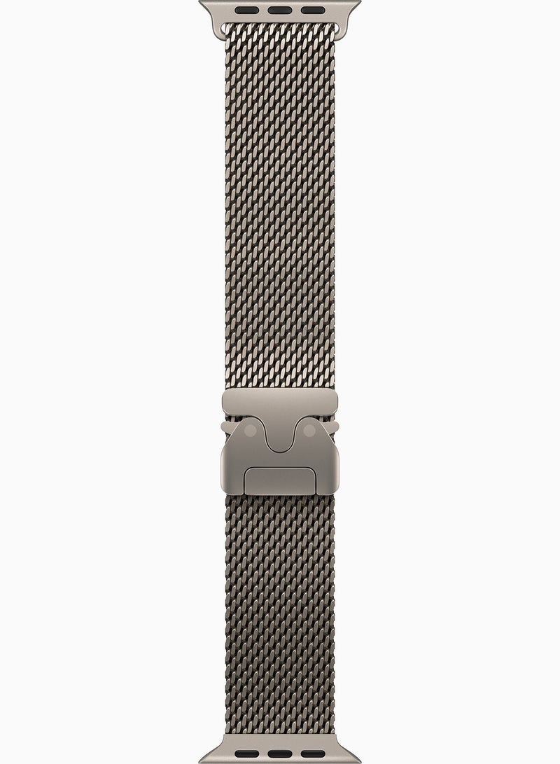 Apple Ultra 3 Smart Watch, S/M Band , 49 Millimeter Natural Titanium and Natural Titanium Milanese