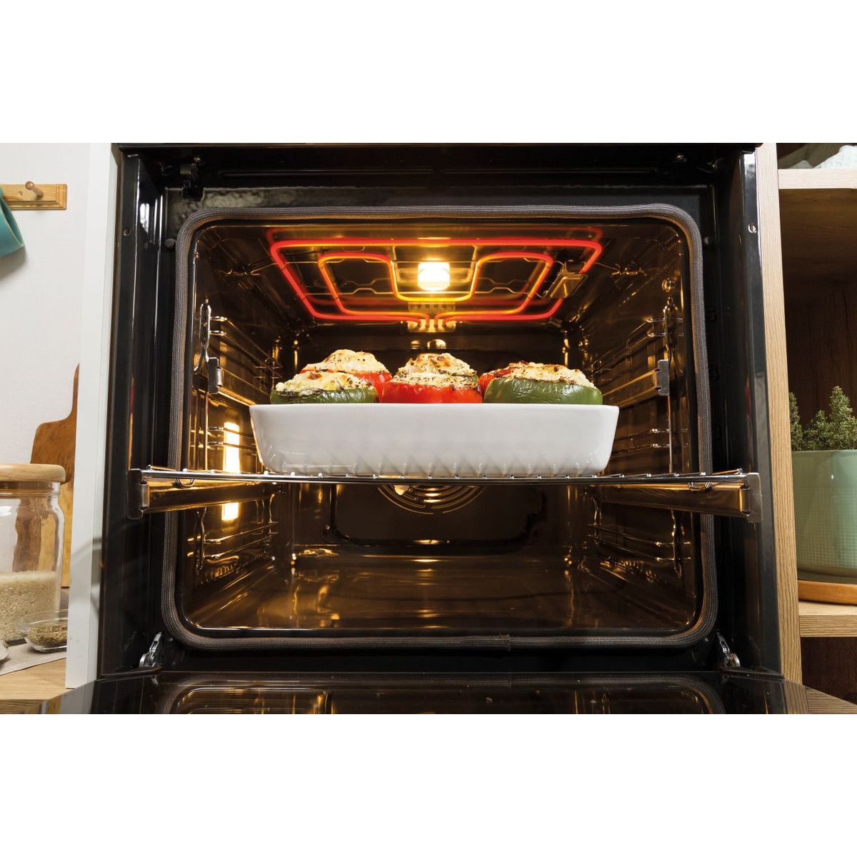 Gorenje Built-in Oven with Grill 77 Liter , Black Stainless Steel - BSA6737E15X