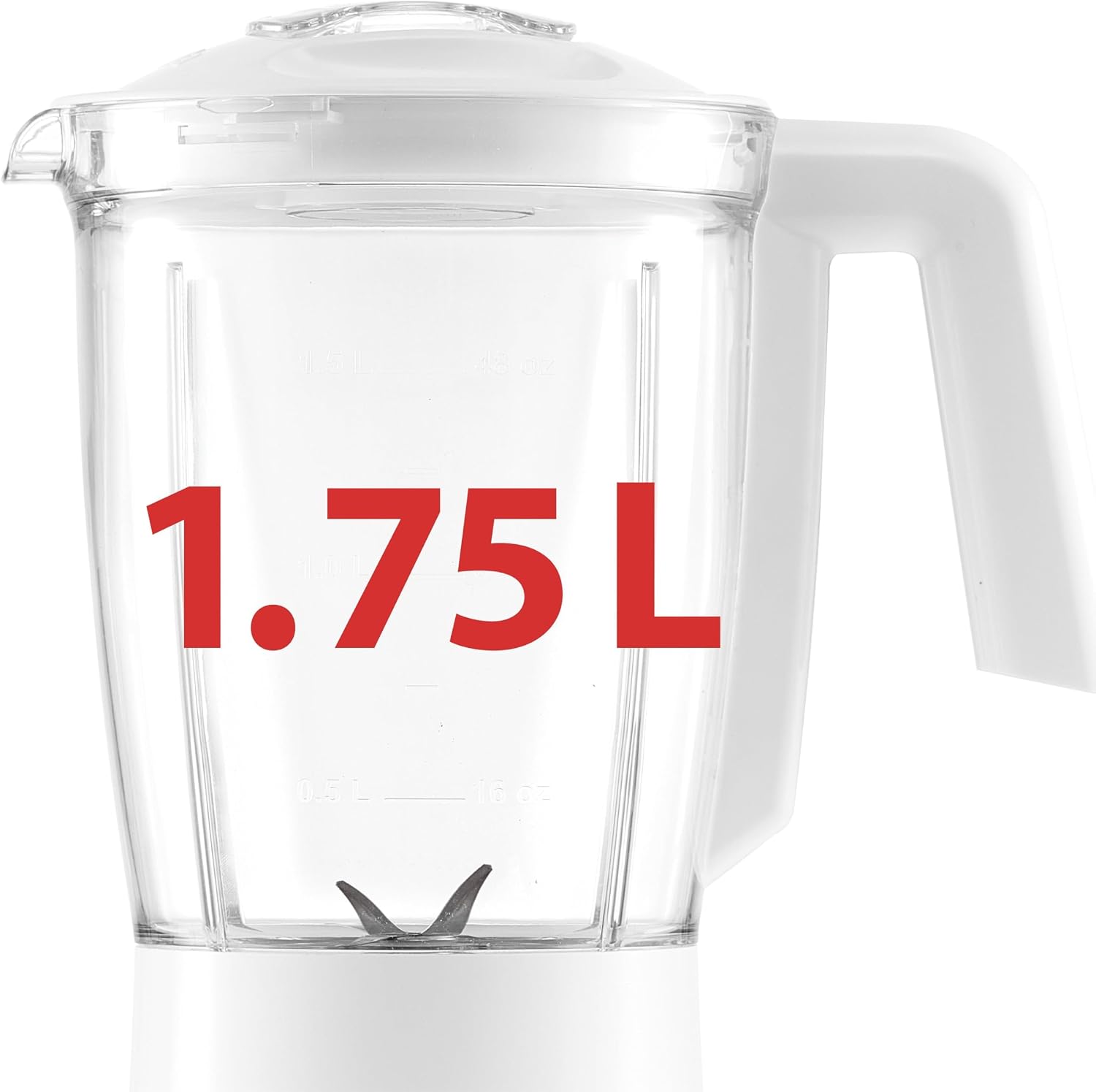 خلاط مع 2 مطحنة ميانتا كويك ميكس ، سعة 1.75 لتر ، 600 وات ، ابيض - BL1281H