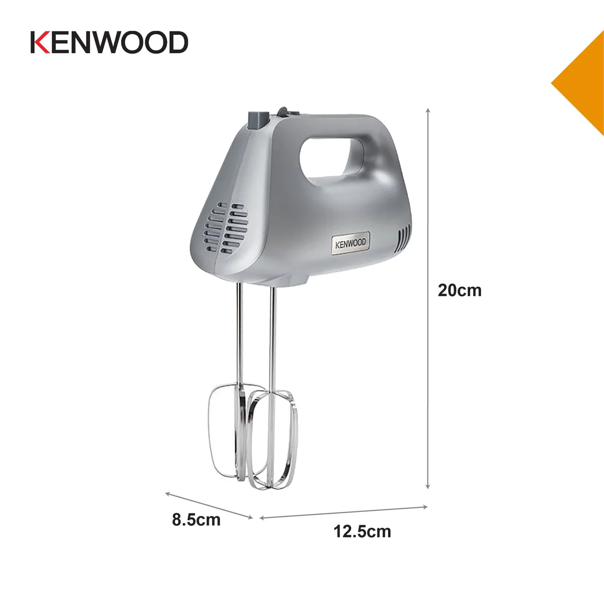 مضرب بيض كينوود ، قدرة 450 وات ، فضي - HMP30.A0SI