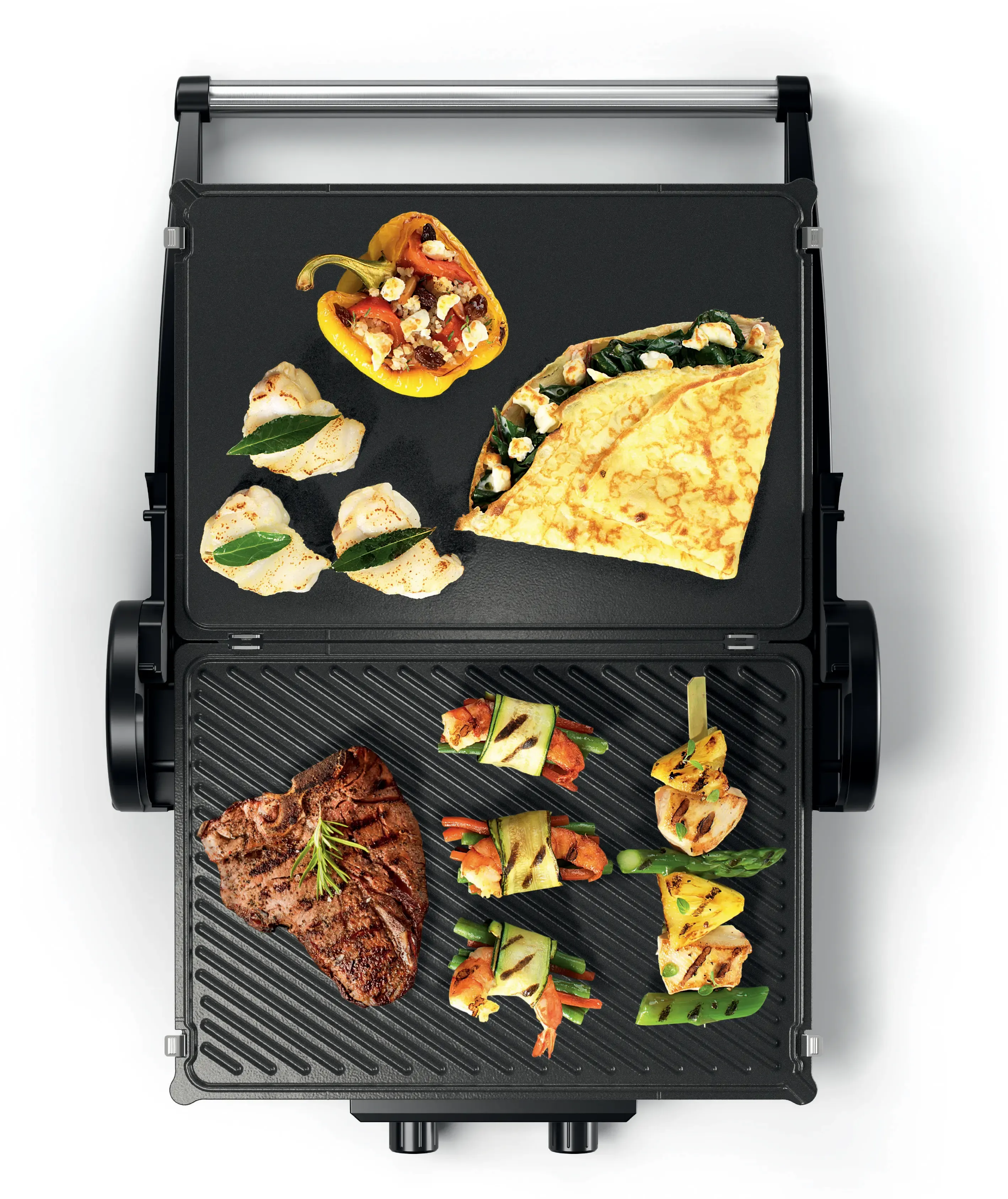 Bosch Electric Grill , 2000 Watt , Silver Black - TCG4215
