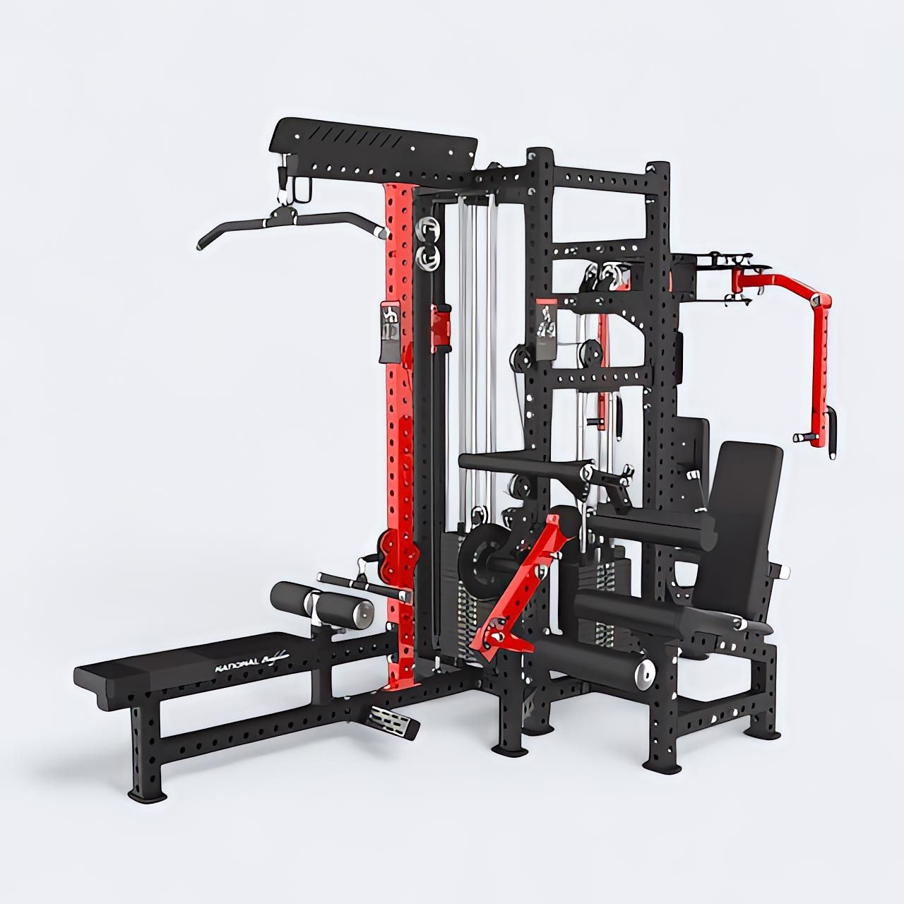 Generic Multi Gym 4 Stations , 130 Kilogram Black Red - ks1004
