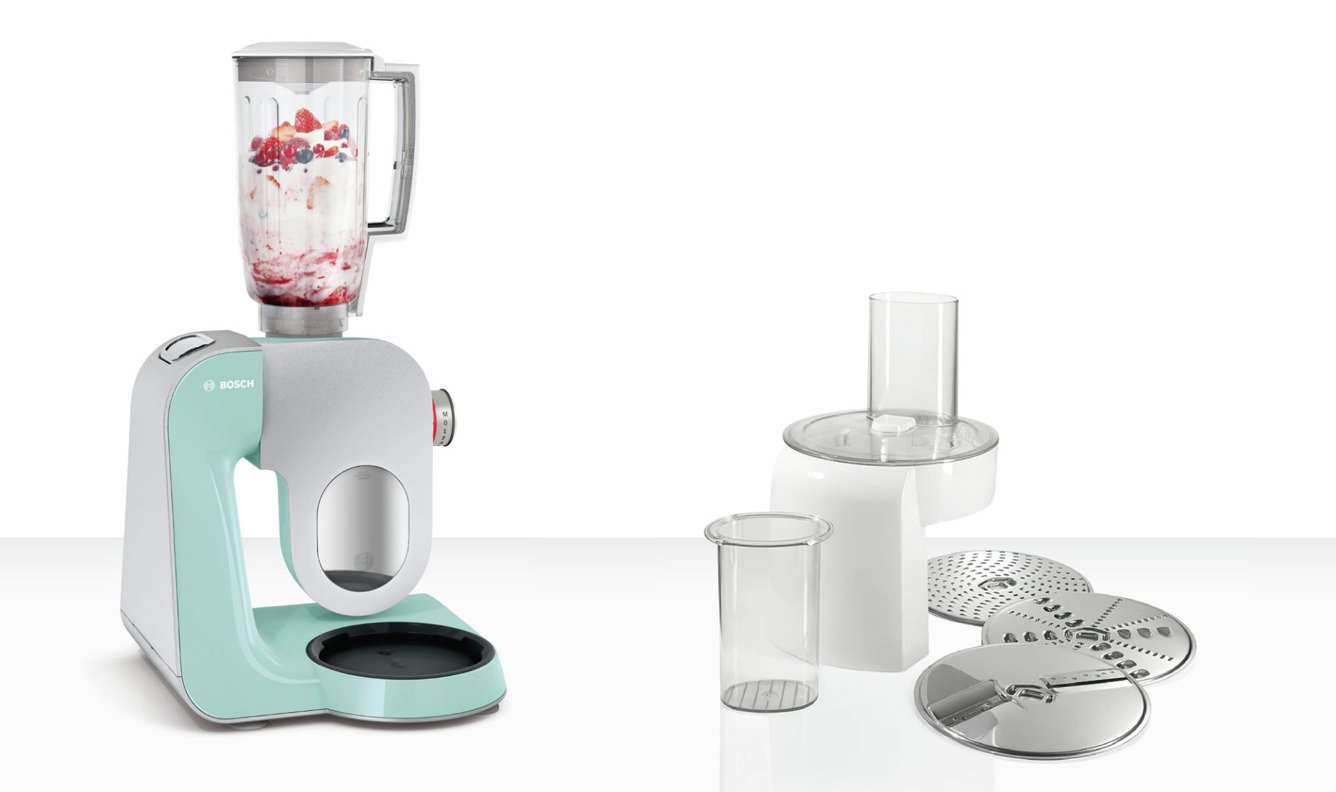 Bosch Series 4 Kitchen Machine ,1000 Watt ,Turquoise Silver - MUM58020