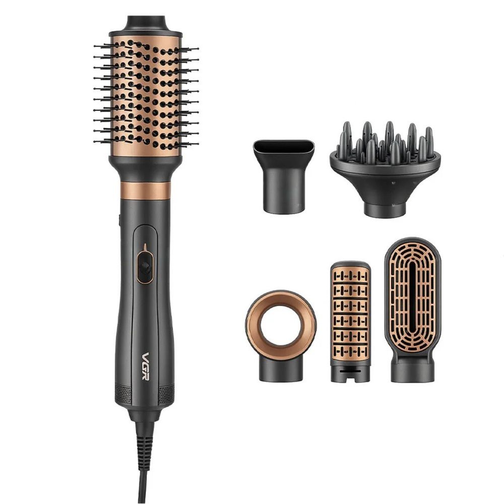 VGR Volumizer Brush with Attachments 1000 Watt , Black - V-491