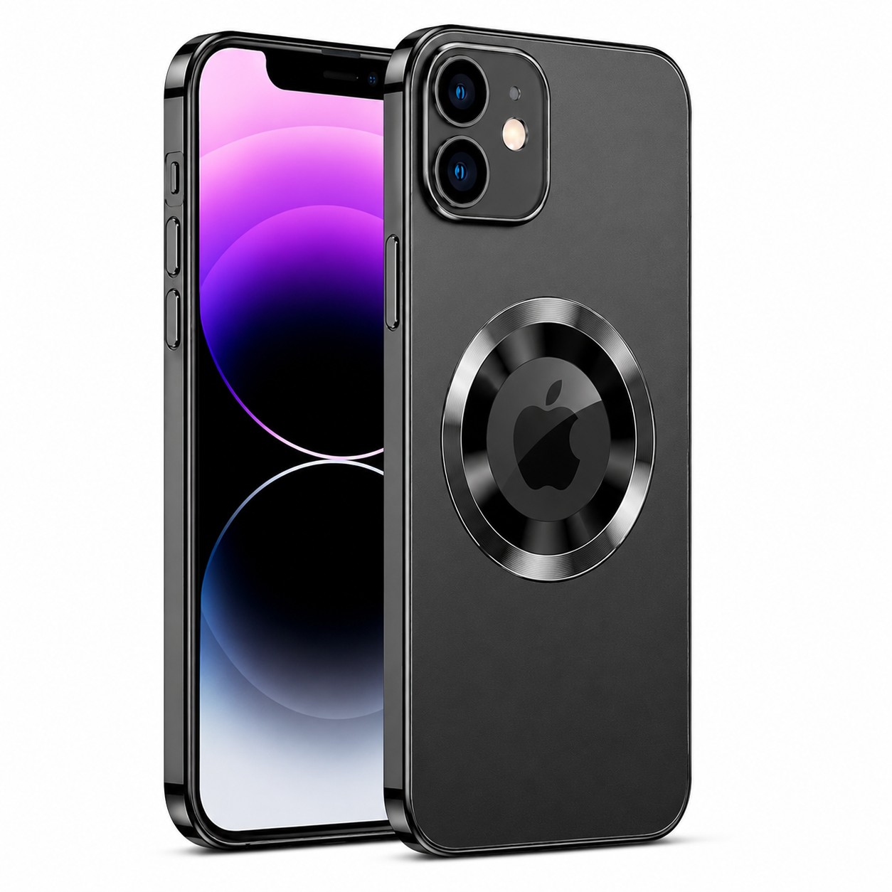 Nine TPU + PC MagSafe Back Cover foriPhone 12 ,Black