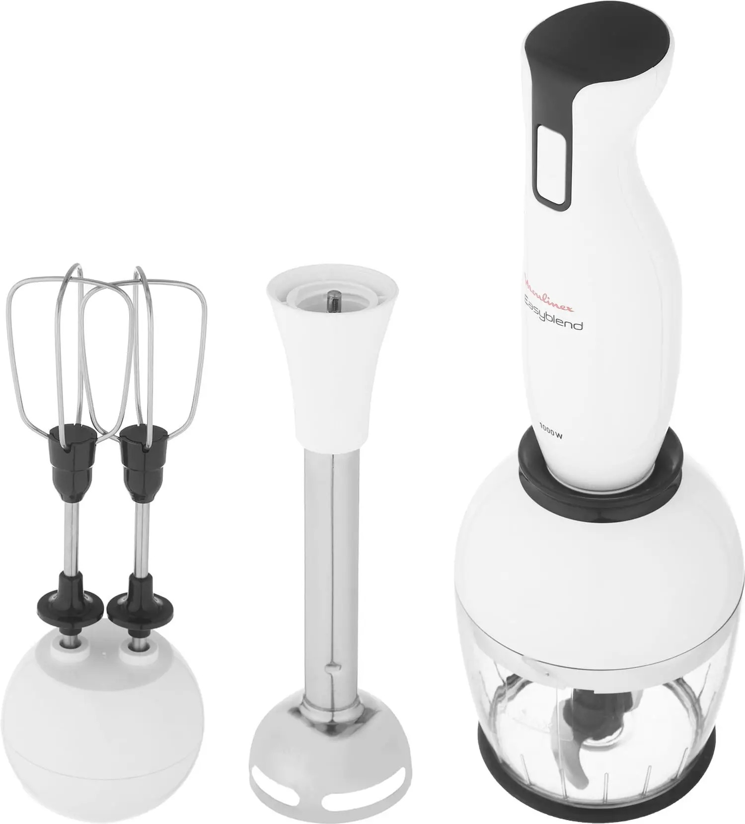 Moulinex Hand Blender with Attachments 1000 Watt White Black - DD181