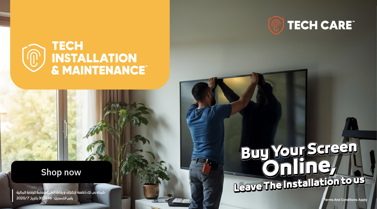 شاشة تلفزيون سينكس سمارت LED بدقة 4K UHD بريسيفر داخلي - ، مع حامل حائط  للتلفزيونات من اي تي اي مقاس (26:55) بوصة، اسود- TX40 (شامل خدمة التركيب), 55 بوصة