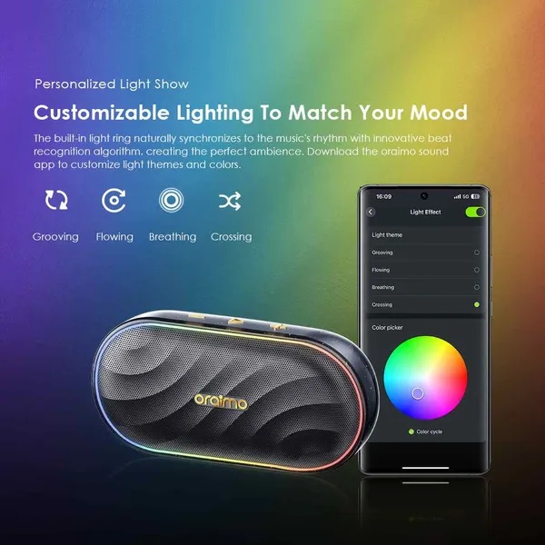 Oraimo Portable Bluetooth Speaker , Black - OBS-382