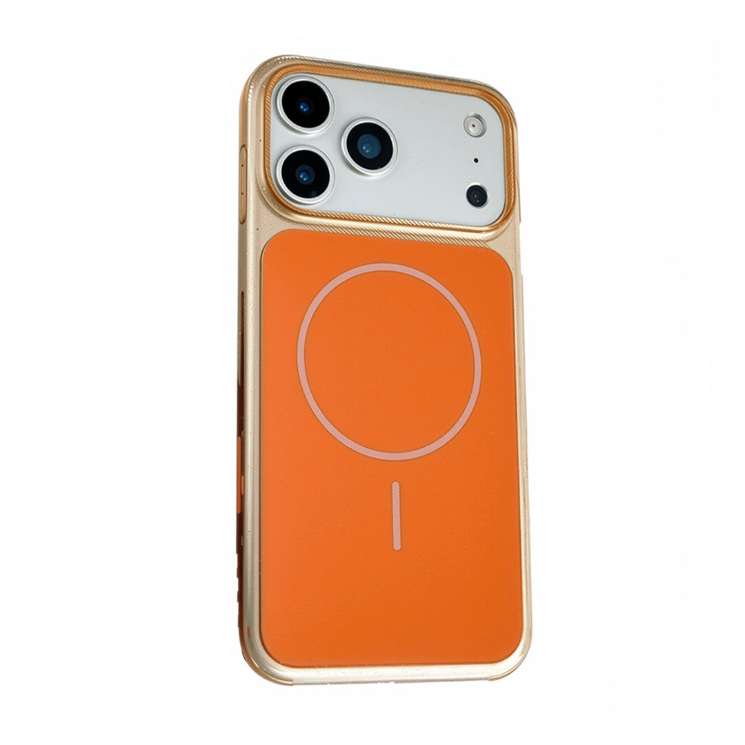 Lanex Premium textured back surface Back Cover foriPhone 17 Pro Max ,Orange