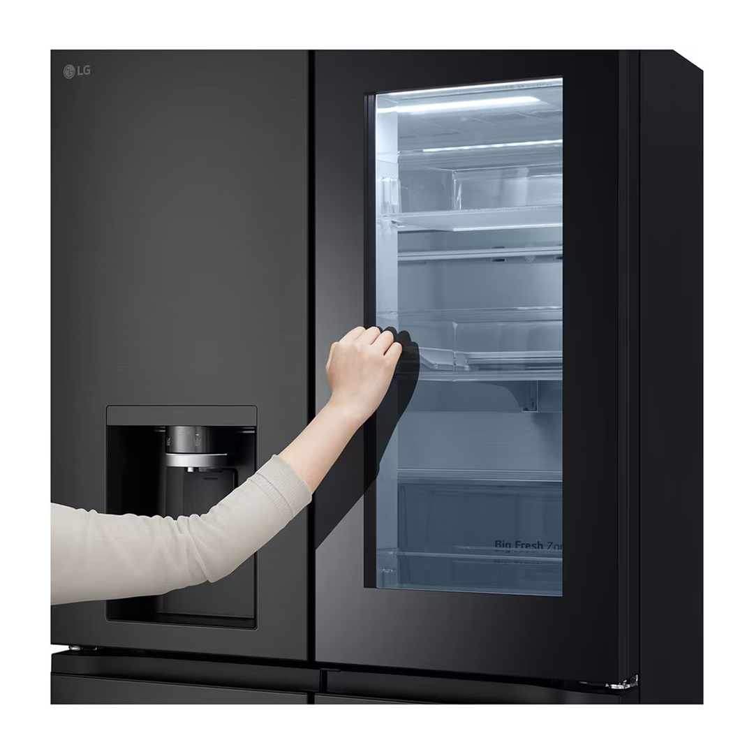 LG NoFrost French door refrigerator , 508 Liter Inverter Motor , Black - GC-X22FFQAB