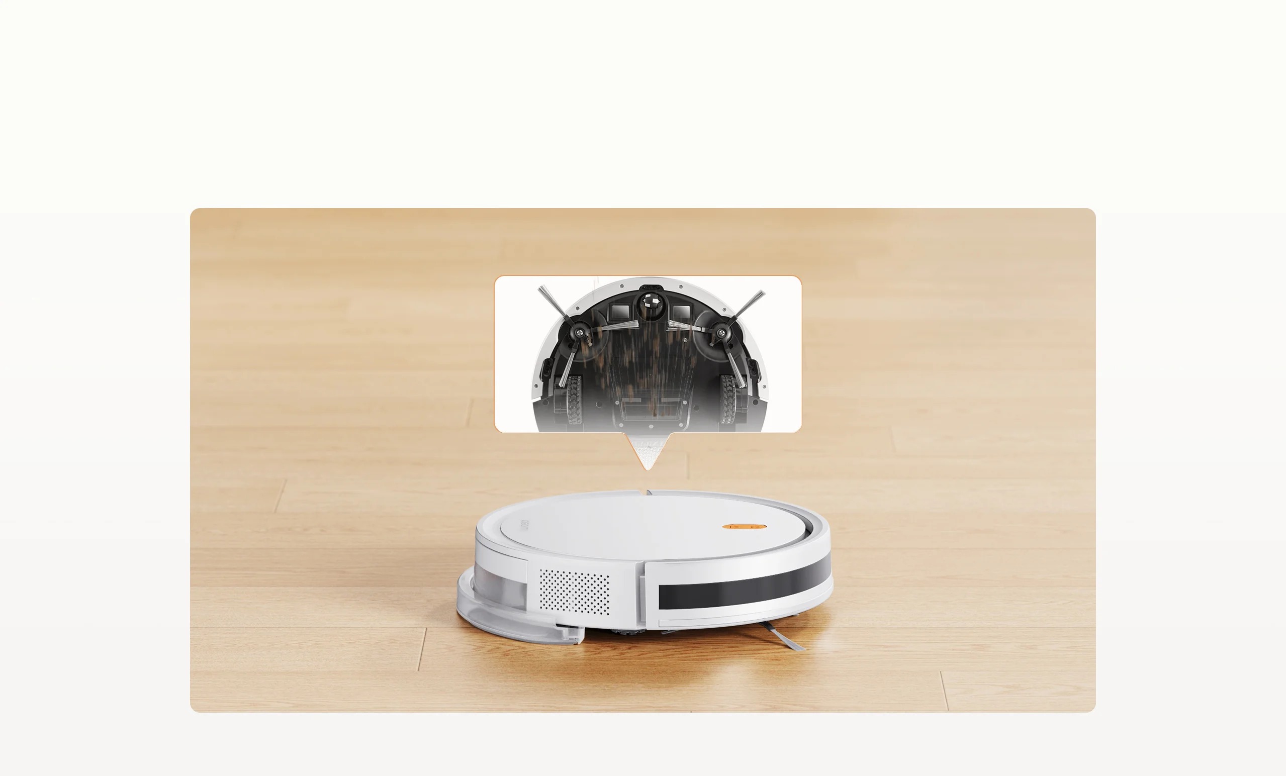 Xiaomi E5 Robotic Vacuum Cleaner , 2600 mAh White