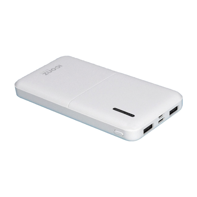 Iconz XPB11CW Power Bank , 10000 mAh 2 Ports , White