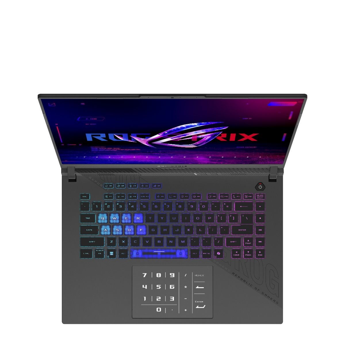 لاب توب جيمنج اسوس روج ستريكس G16 - G614FM-RV169W(2025) ، معالج ايه ام دي رايزن 9 9955HX 16 بوصة ، هارد 1 تيرا بايت ، رام 16 جيجا بايت ، كارت شاشة انفيديا جي فورس RTX 5060 ،ويندوز 11 - رمادي اكليبس