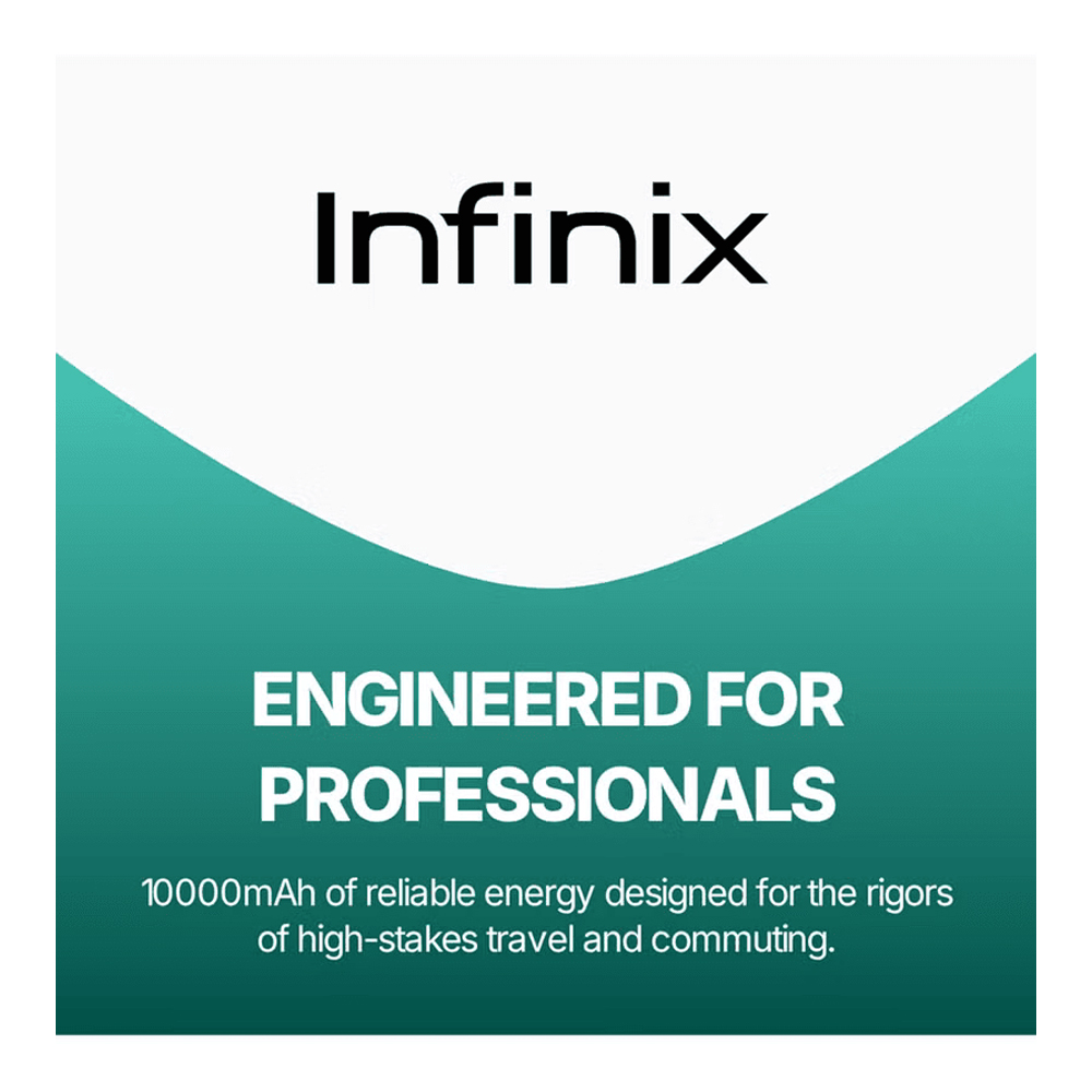 Infinix XPower 10 Pro Wired Digital Power Bank , 10000 mAh 3 Ports , Blue
