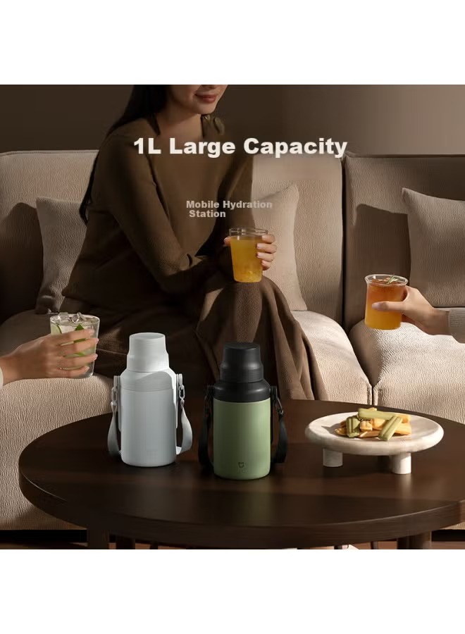 Xiaomi Large Belly Water Bottle , 1 Liter , Olive Green - MJDDB01PL