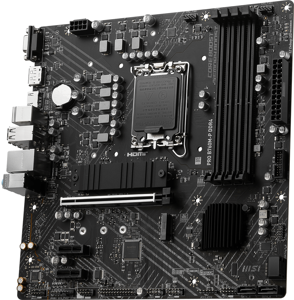 ماذر بورد ام اس اي برو B760M-P ، Intel ، mATX - اسود