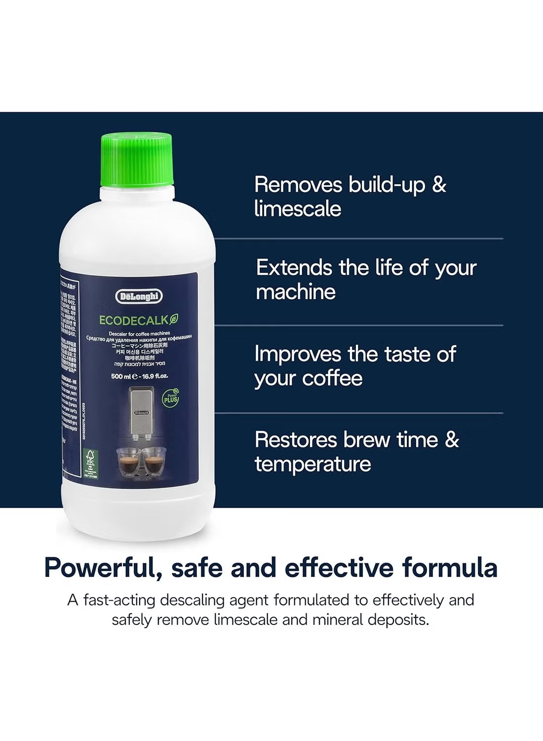 Delonghi EcoDecalk Natural Descaler ,White - DLSC500
